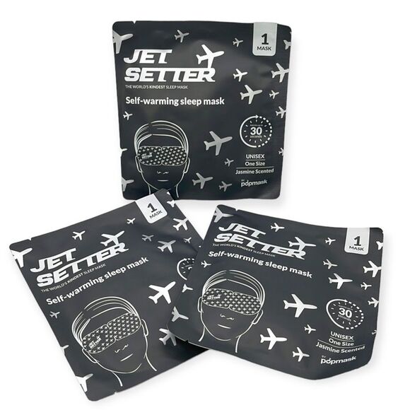NWT (3) popmask Jet Setter Self-warming sleep masks - Jasmine Scented - Picture 1 of 4